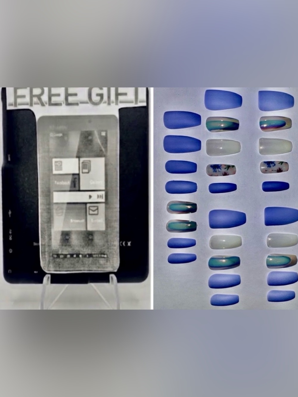 Look Beautiful 28pc press on nails fits medium and large